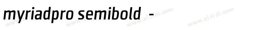 myriadpro semibold 半字体转换